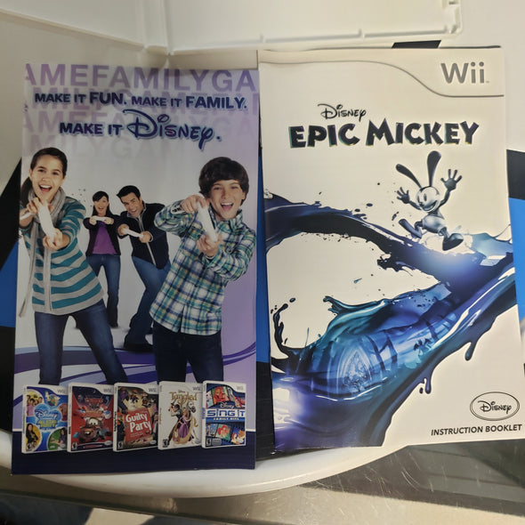 Nintendo Wii Disney Epic Mickey Video Game Console Game Disc R19054