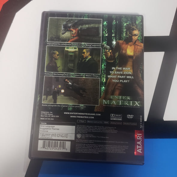 PlayStation PS2 Enter The Matrix Black Label Console Game R19064