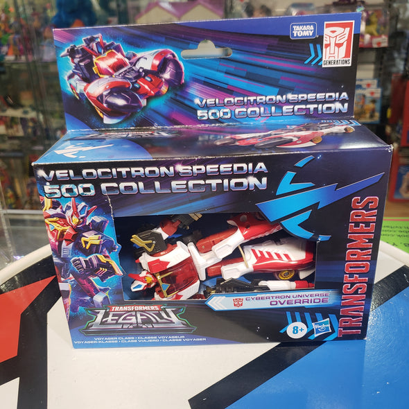 Transformers Legacy Cybertron Universe Override Voyager Class Autobot Transforming Robot Action Figure Velocitron Speedia 500 Collection R19212