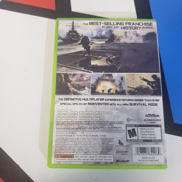 Microsoft Xbox 360 COD Modern Warfare 3 Console Game Call of Duty R19552