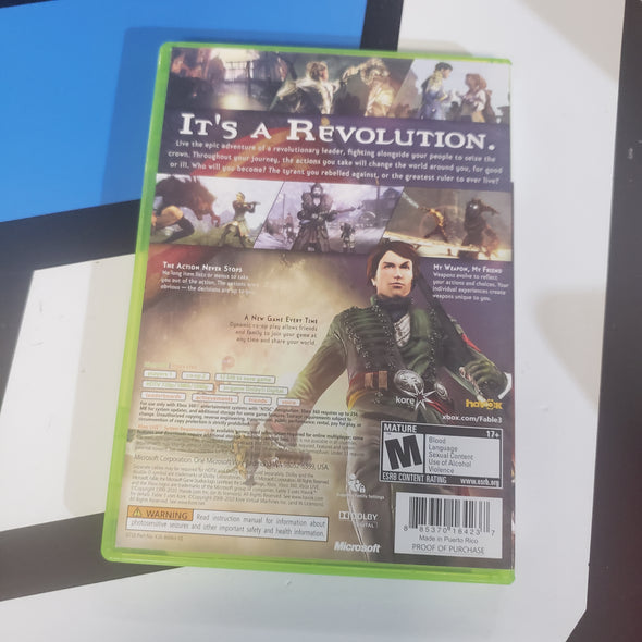 Microsoft Xbox 360 Fable 3 Console Game R19550