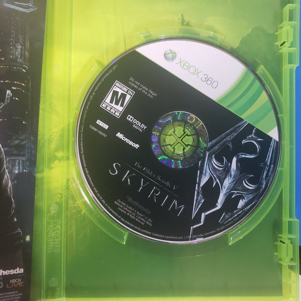 Microsoft Xbox 360 Skyrim The Elder Scrolls 5 Console Game R19548