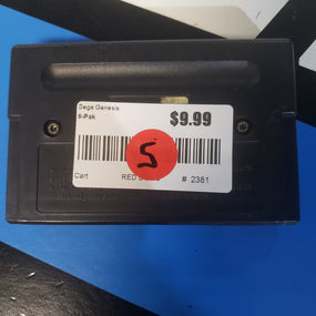 Sega Genesis 6-Pak Console Game Cartridge Six games in One R2381