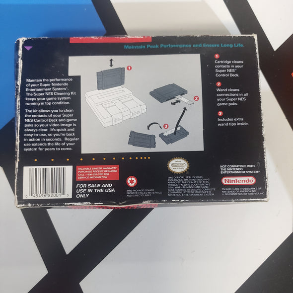 Nintendo SNES Accessories CIB Cleaning Kit Super Nintendo Entertainment System Complete In Box Console Accessory R11655