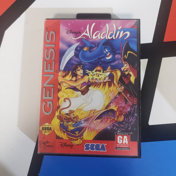 Sega Genesis Aladdin Console Game Cartridge Disney R4591