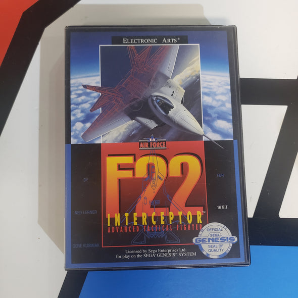 Sega Genesis F-22 Interceptor Console Game Cartridge R4585