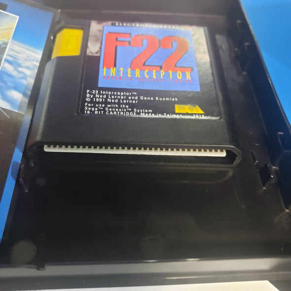 Sega Genesis F-22 Interceptor Console Game Cartridge R4585