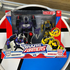 2008 Transformers Animated Voyager Class Sockwave VS Activator Class Bumblebee R11966
