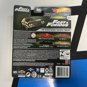 Hot Wheels Motor City Muscle 2/5 Fast & Furious '72 Ford Grand Torino Sport R 16211