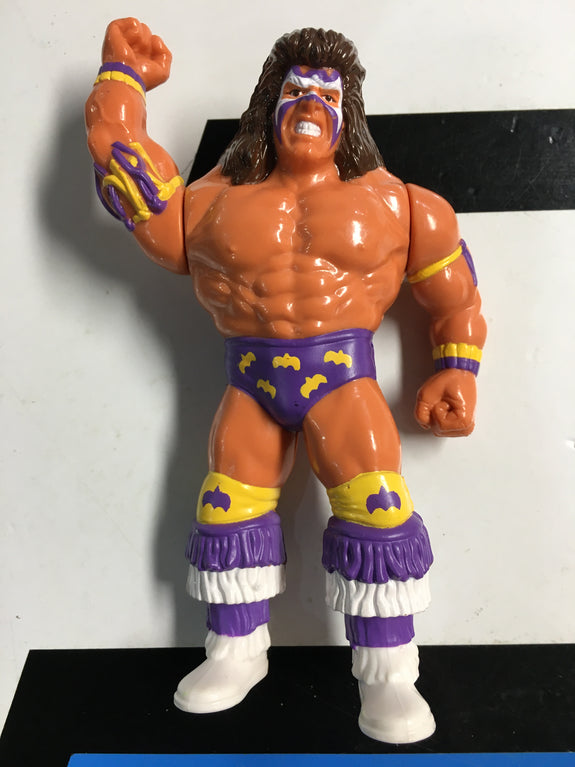 WWF Hasbro Series 3 Ultimate Warrior (Purple Trunks) With Warrior Wham! 1992 Wrestling Action Figure R16407