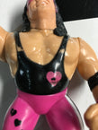 WWF Hasbro Series 4 Bret Hart (Black Shirt Pink Heart) With Hart Attack! 1992 Wrestling Action Figure R7089