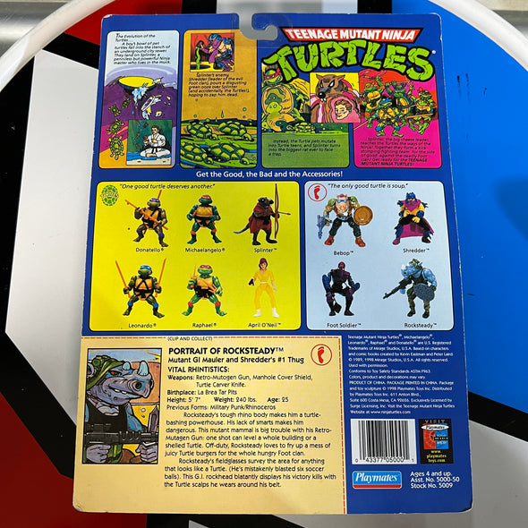Playmates Teenage Mutant Ninja Turtles Rocksteady Action Figure R 15377