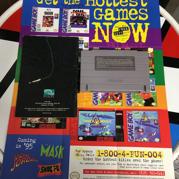 Nintendo SNES Bass Masters Classic Super Nintendo Entertainment System R18332