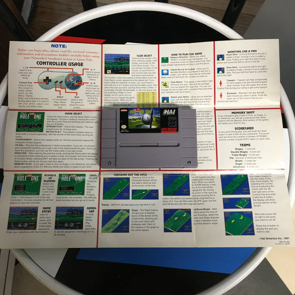 Nintendo SNES Hole In One Golf Super Nintendo Entertainment System R18328