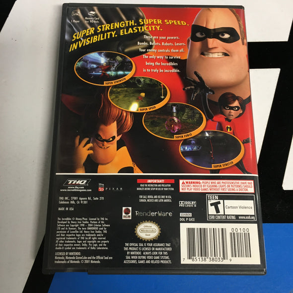 Nintendo GameCube Disney Presents A Pixar Film The Incredibles R18417