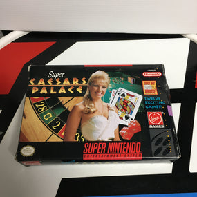 Nintendo SNES CIB Super Caesars Palace Super Nintendo Entertainment System Complete In Box R4617