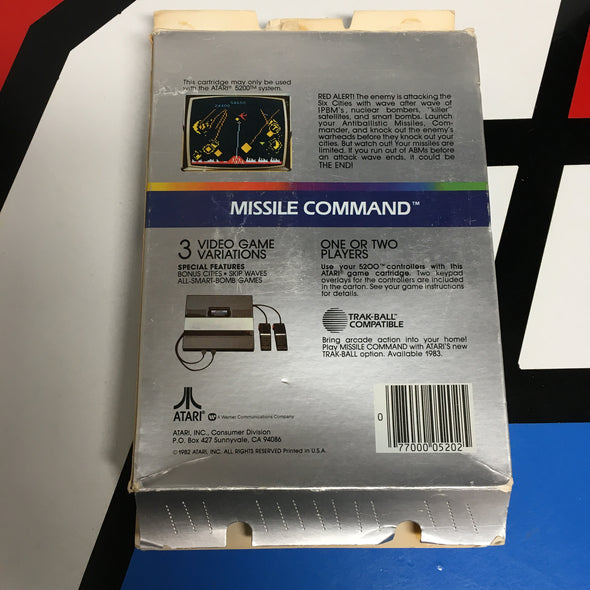 Atari 5200 CIB Missile Command Complete In Box R17463