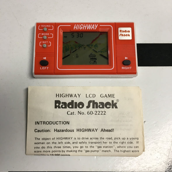 LCD & LED Video Games Highway Square Version Radio Shack Handheld Electronic Game R18669