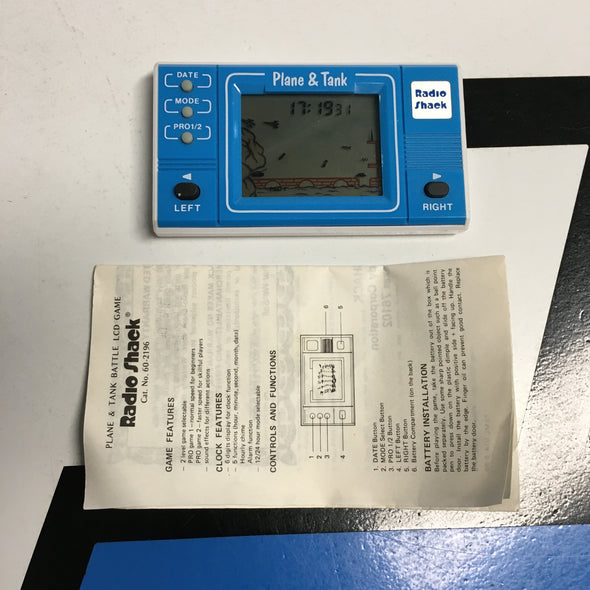 LCD & LED Video Games Plane & Tank Square Version Radio Shack Handheld Electronic Game R18670