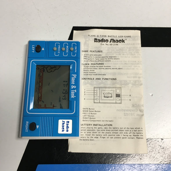 LCD & LED Video Games Plane & Tank Square Version Radio Shack Handheld Electronic Game R18670
