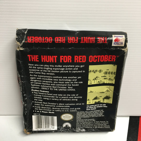 Nintendo Gameboy CIB Hunt For Red October Complete In Box Handheld Video Game Cartridge R18689