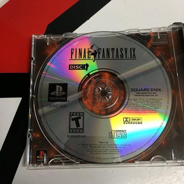 PlayStation PS1 Final Fantasy IX 9 Greatest Hits Console Game Discs R10646
