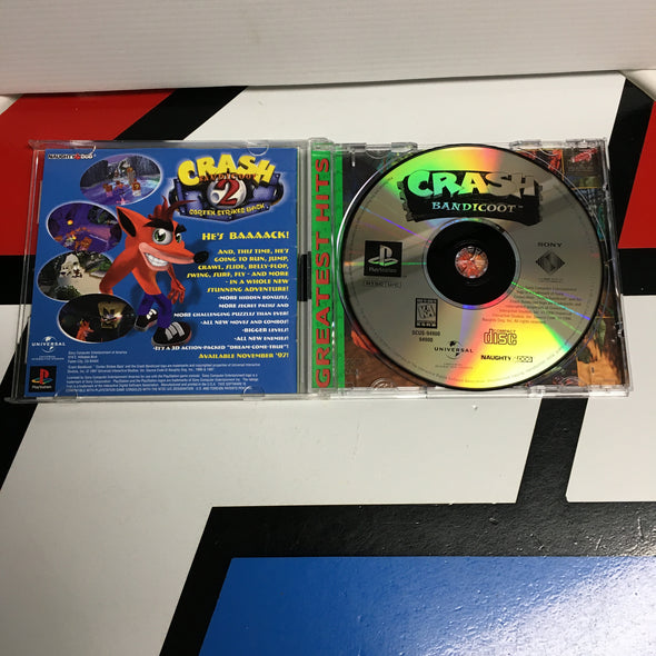 Playstation PS1 PSX Crash Bandicoot Greatest Hits Video Game Console Game Disc R1214