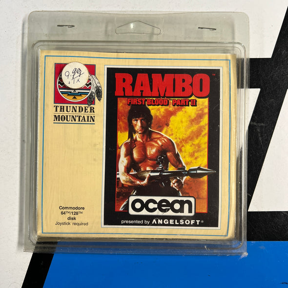 Commodore 64 Rambo First Blood Pt II Stallone Retro Vintage PC Video Game R 16021