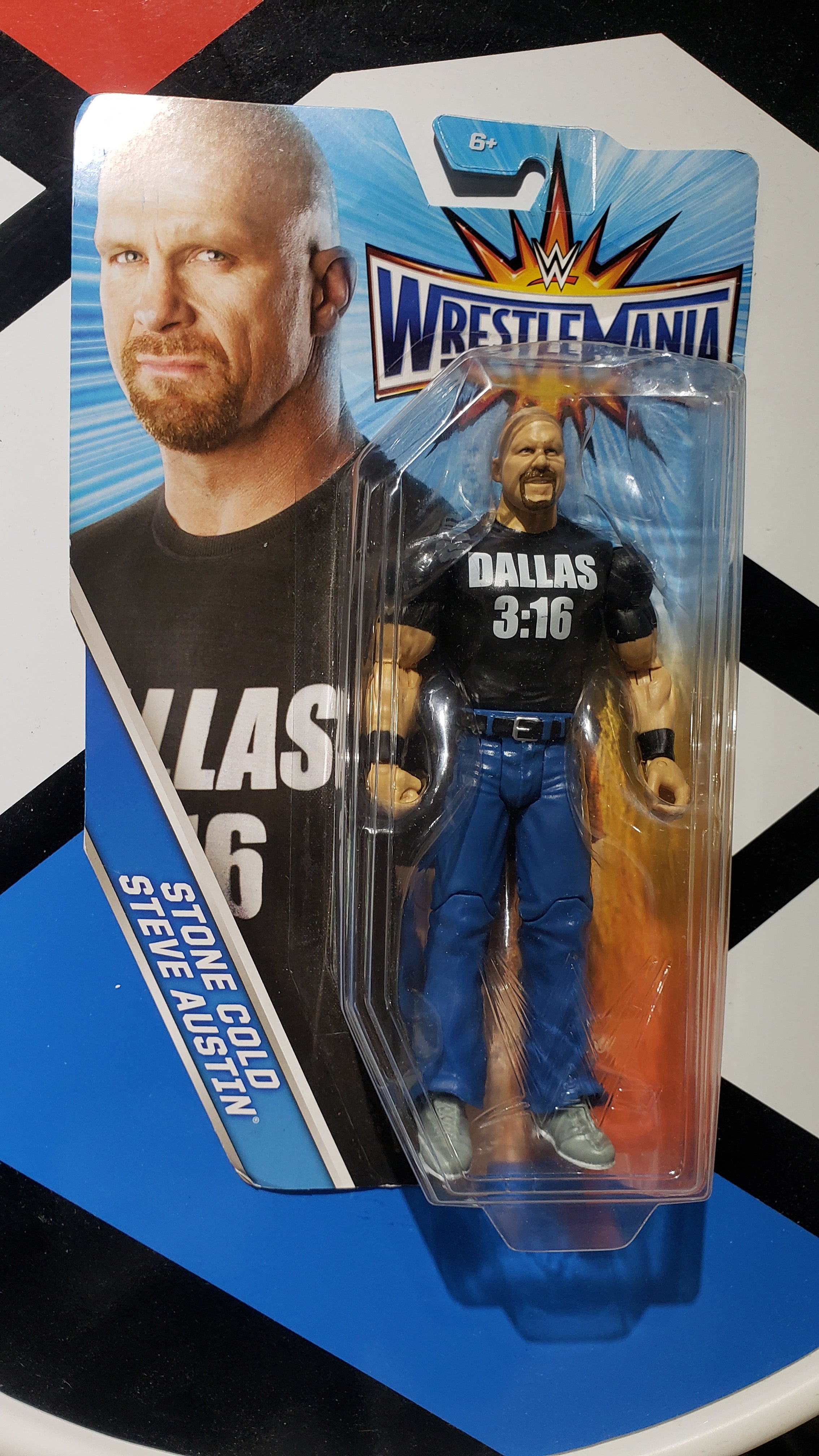 Mattel Elite Wrestlemania Stone Cold Steve Austin Dallas 3:16 WWE WWF  Action Figure