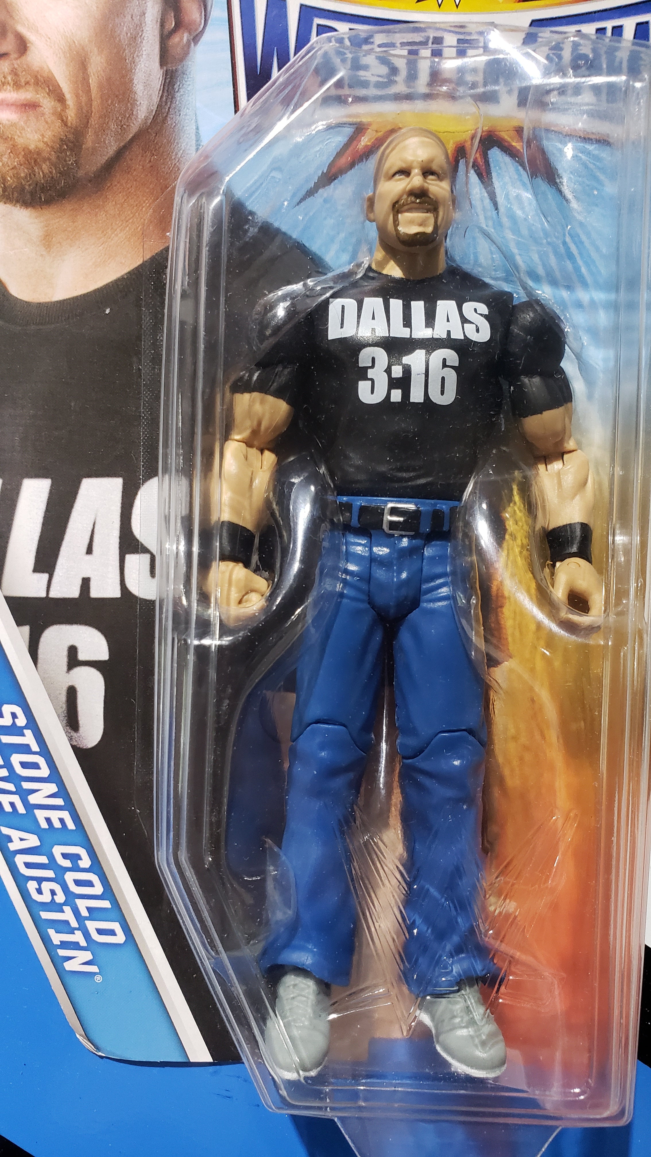 Mattel Elite Wrestlemania Stone Cold Steve Austin Dallas 3:16 WWE WWF  Action Figure