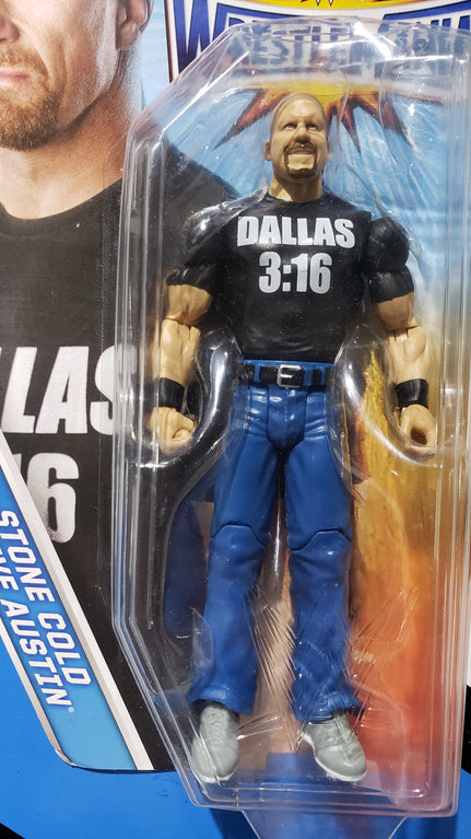 Mattel Elite Wrestlemania Stone Cold Steve Austin Dallas 3:16 WWE WWF Action Figure