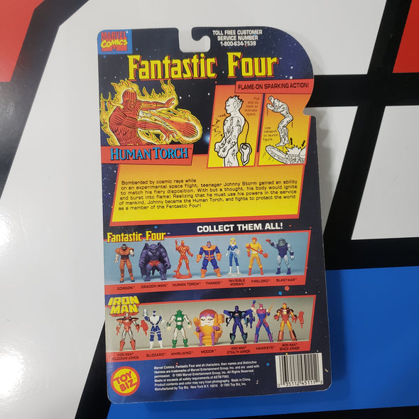 Marvel ToyBiz Fantastic Four Human Torch Flame On Sparking Action Figure