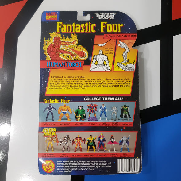 Marvel ToyBiz Fantastic Four Human Torch Flame On Sparking Action Figure