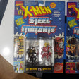 Marvel ToyBiz X-Men Steel Mutants Lot of 4 Gambit Bishop Cable Stryfe Professor X Magneto Spy Wolverine Omega Red Die Cast Action Figure Set