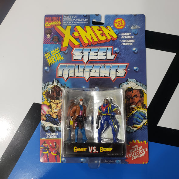 Marvel ToyBiz X-Men Steel Mutants Gambit vs. Bishop Die Cast Action Figure Set