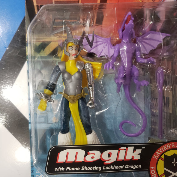 Marvel ToyBiz X-Men New Mutants Silver Magik Flame & Shooting Lockheed Dragon Action Figure
