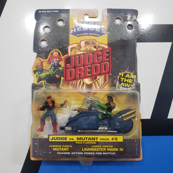 Mattel Judge Dredd Mega Heroes Judge vs. Mutant Pack #5 Action Figure Set