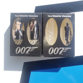 Lot of 4 James Bond Shooter Glasses GoldenEye Pierce Brosnan 007