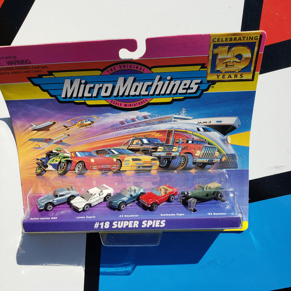 Micro Machines Set #18 Super Spies 75030 Die Cast Vehicle Set of 5