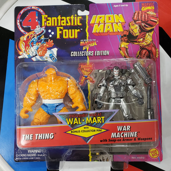 Marvel ToyBiz Fantastic Four The Thing & Iron Man War Machine Walmart Exclusive Action Figure Set