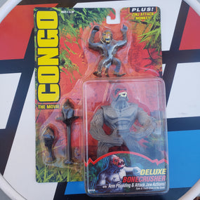 Congo The Movie Deluxe Bonecrusher Arm Pounding & Attack Jaw + Zinj Attack Monkey Action Figure