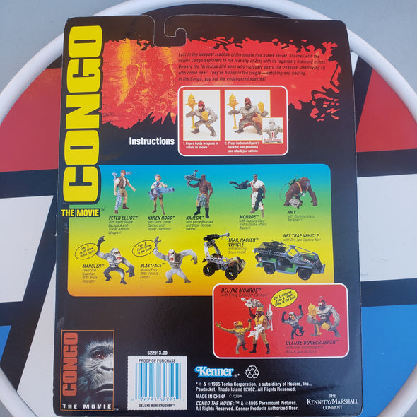 Congo The Movie Deluxe Bonecrusher Arm Pounding & Attack Jaw + Zinj Attack Monkey Action Figure