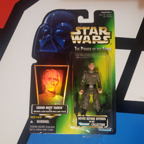 Kenner Star Wars Power of the Force Holographic Grand Moff Tarkin POTF Green Card Action Figure