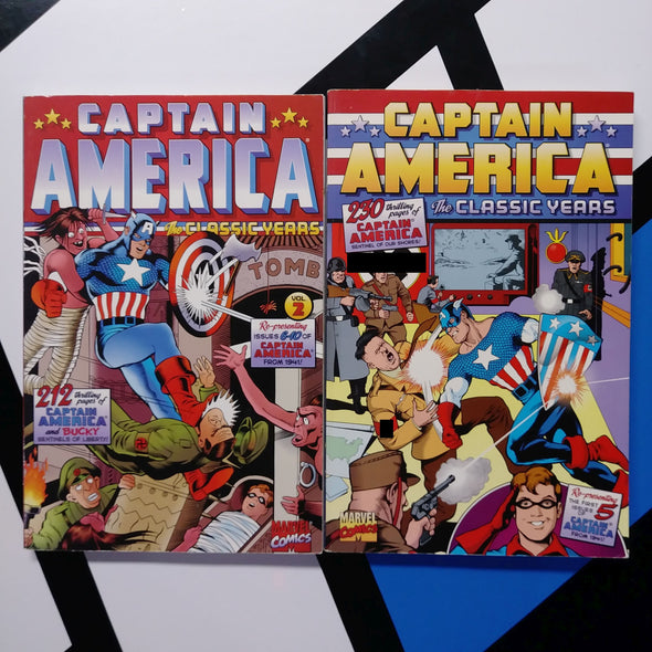 Captain America: The Classic Years Volume 1 & 2 Lot Paperback Graphic Novel Marvel Comics TPB