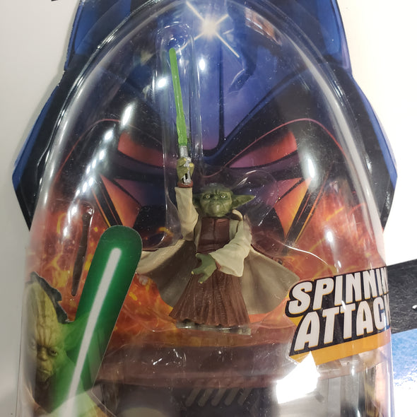 Star Wars Revenge of the Sith Yoda Spinning Attack 26 Action Figure Hasbro