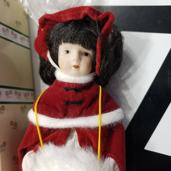 Vintage Months to Remember December Porcelain Collectible Doll by Russ – Farpoint Toys