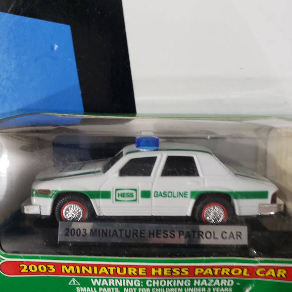 Hess Truck 2003 Miniature Hess Patrol Car Die Cast Police Vehicle