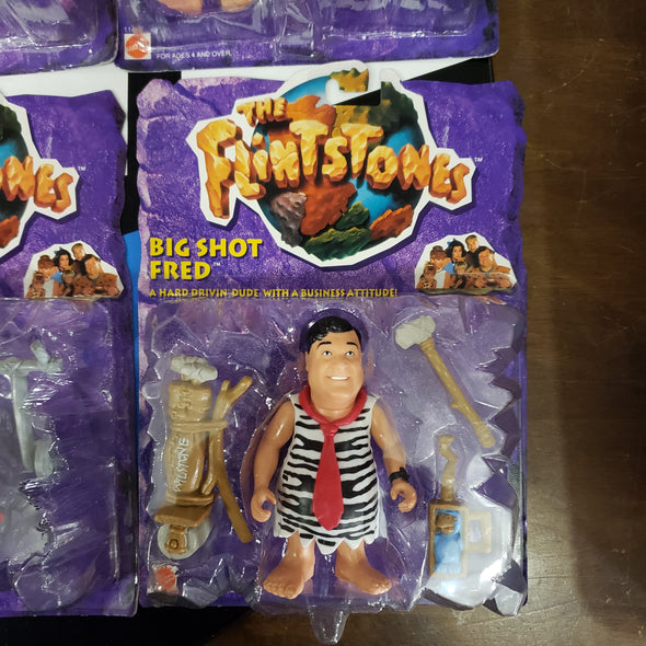 Lot of 6 The Flintstones Movie Action Figures Dino Betty Cliff Barney Fred Mattel