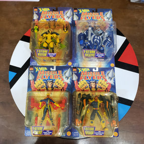 Lot of 4 Marvel ToyBiz X-Men Missile Flyers Action Figures Future Wolverine Shard Apocalypse Bishop