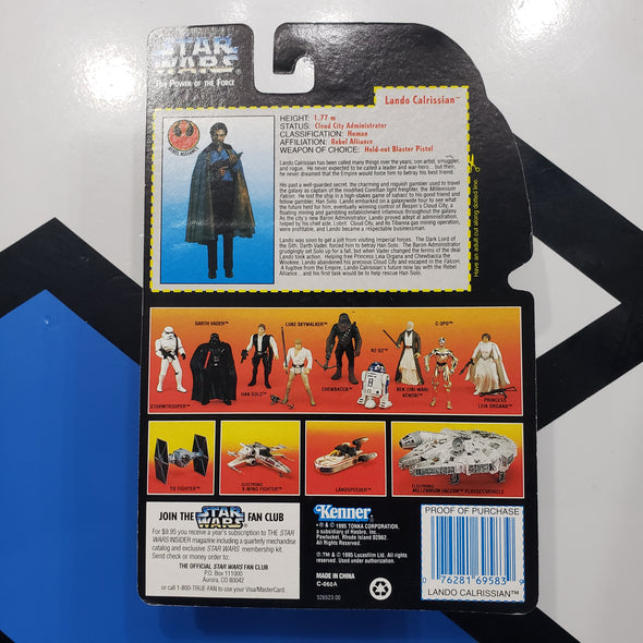 Kenner Star Wars Power of the Force Lando Calrissian POTF Red Card Action Figure